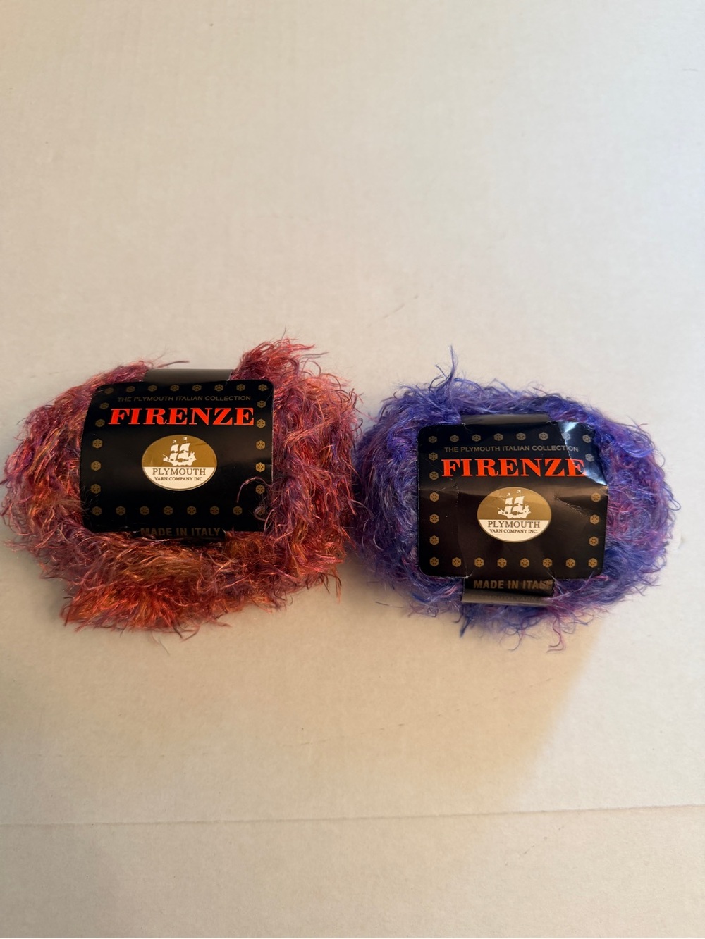 NEW Lot Of 2 Plymouth Yarns Firenze Made in Italy 50g Colors 432 Pink 445 Purple